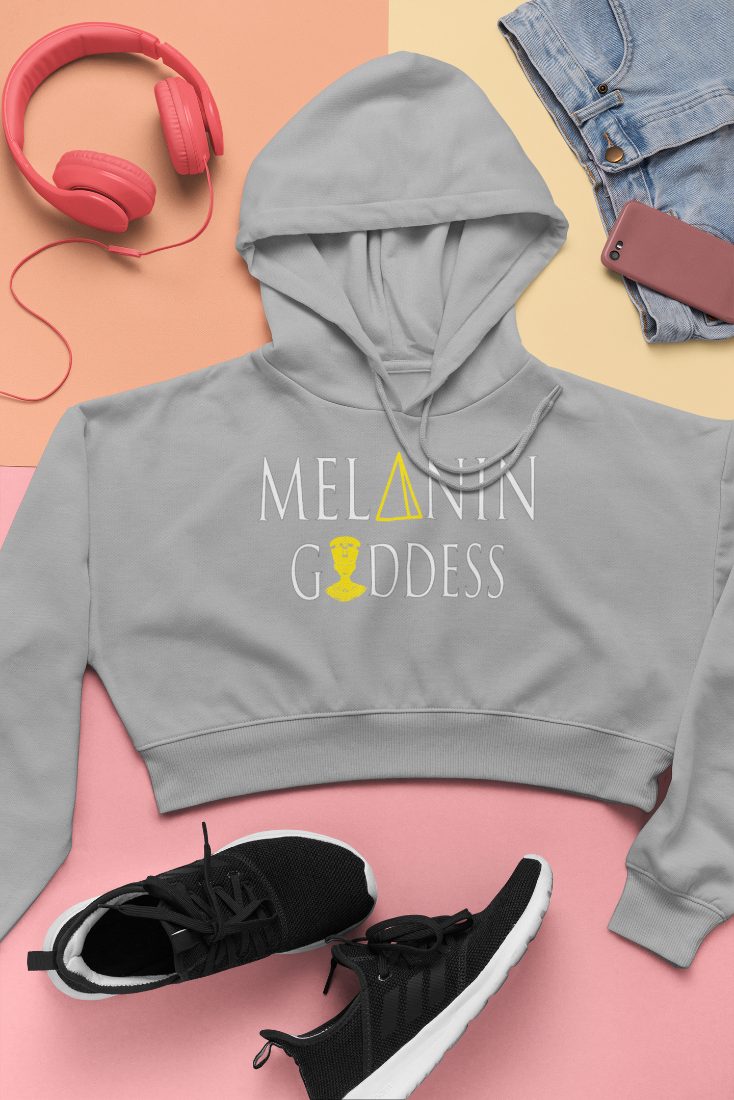 MELANIN GODDESS (CROP HOODIE)