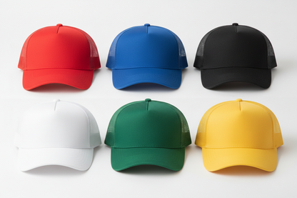 front facing trucker hat in different colors